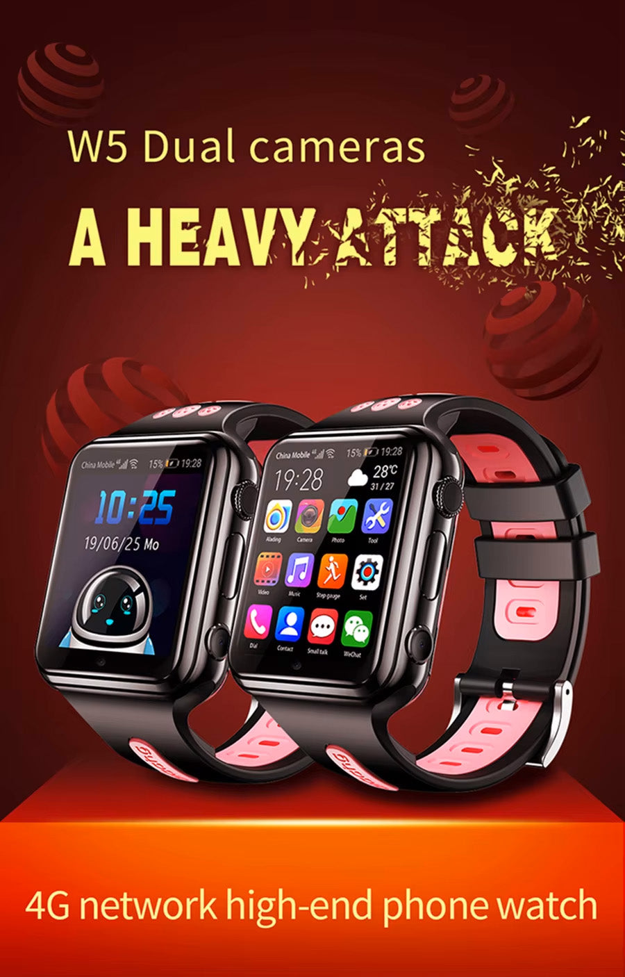 4G Kids Smart Watch with GPS, Video Call, SIM & Full Touch Display