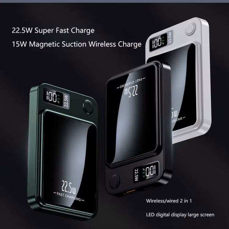 2025 Ultra-Thin Magnetic Wireless Power Bank – 10000mAh