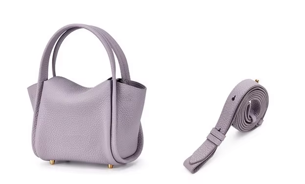 Elegant Autumn Mini Macaron Leather Bag – Luxe Handheld & Shoulder Design