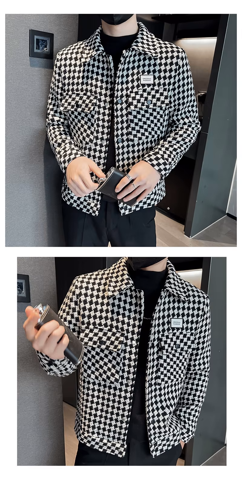 Men's Premium Spring Plaid Jacket – Slim Fit British Style Coat (S-3XL)