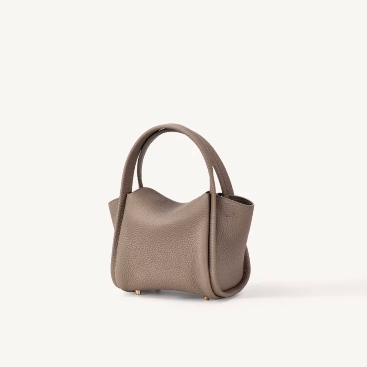 Elegant Autumn Mini Macaron Leather Bag – Luxe Handheld & Shoulder Design